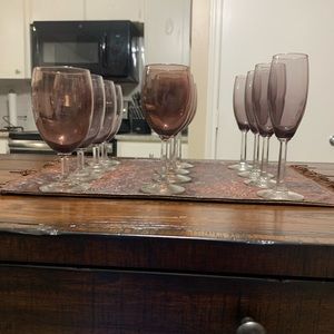 Burgundy glasses